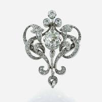 A Platinum and Diamond Pendant