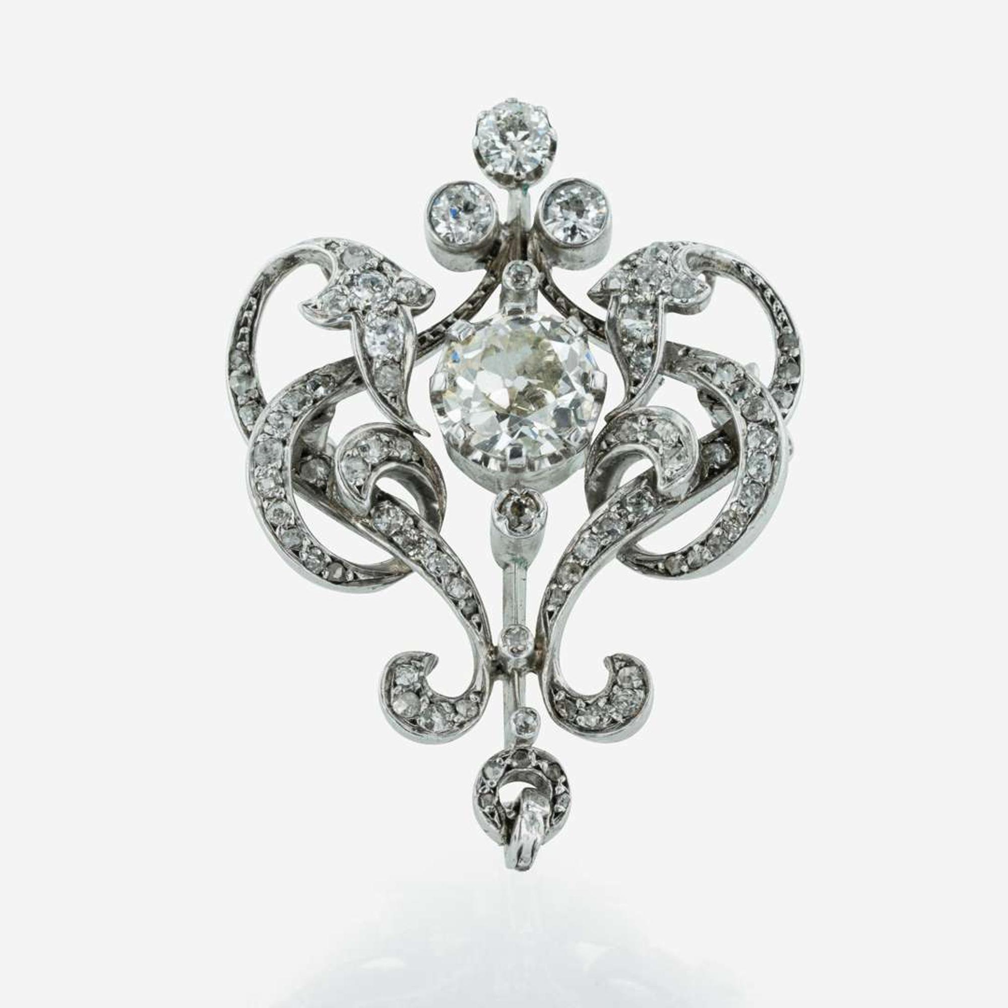 A Platinum and Diamond Pendant