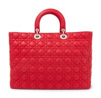 Christian Dior Red Large Lady Dior Bag, 2010