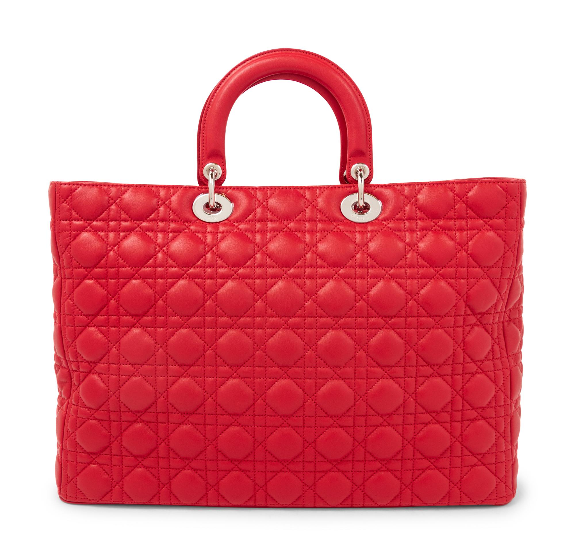Christian Dior Red Large Lady Dior Bag, 2010