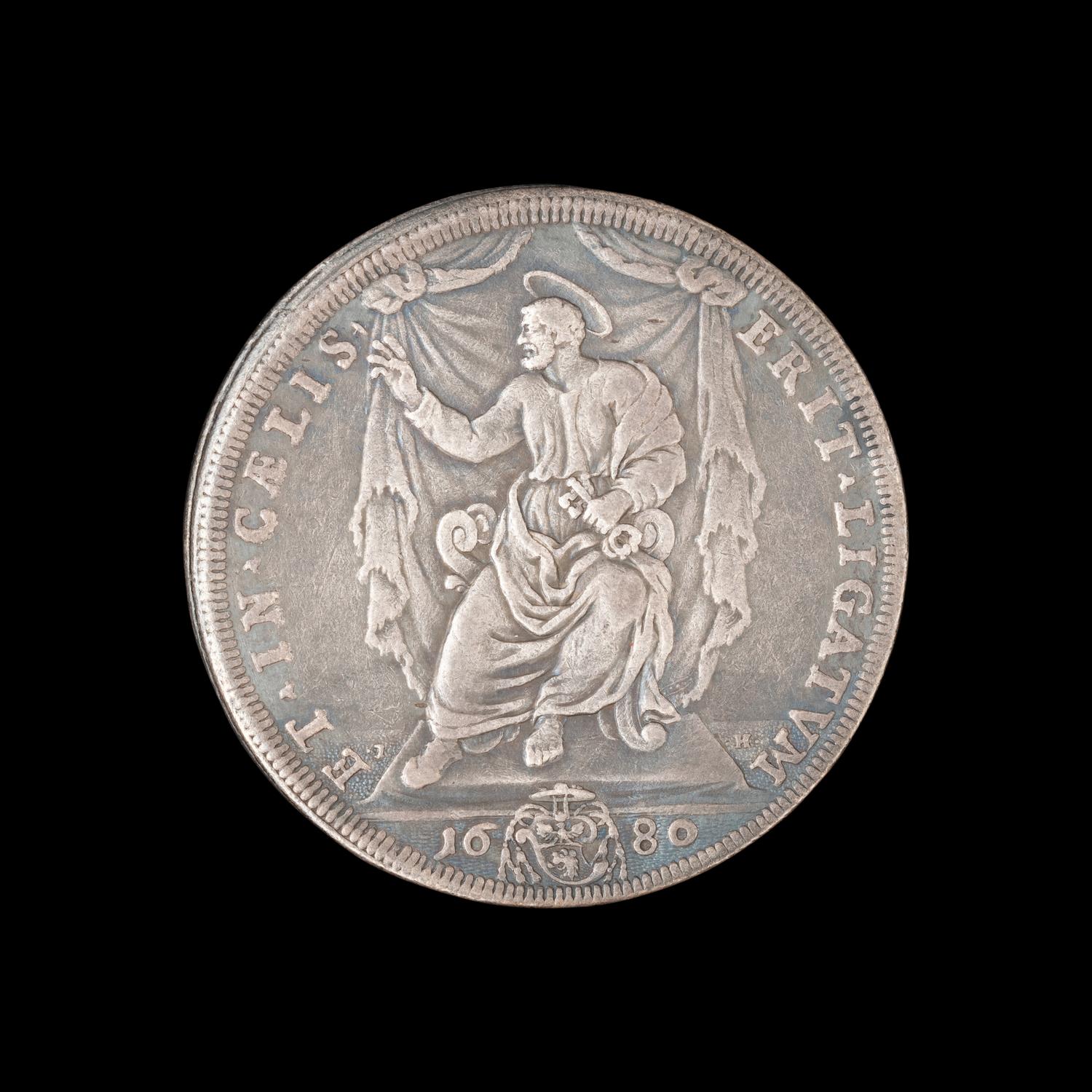 [PAPAL STATES] Pope Innocent XI 1680 Silver Scudo