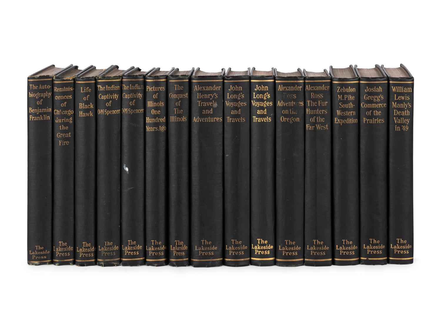 [LAKESIDE CLASSICS]. A non-consecutive run of 68 volumes published in R.R. Donnelley's Lakeside Classics series by The Lakeside Press in Chicago, comprising: