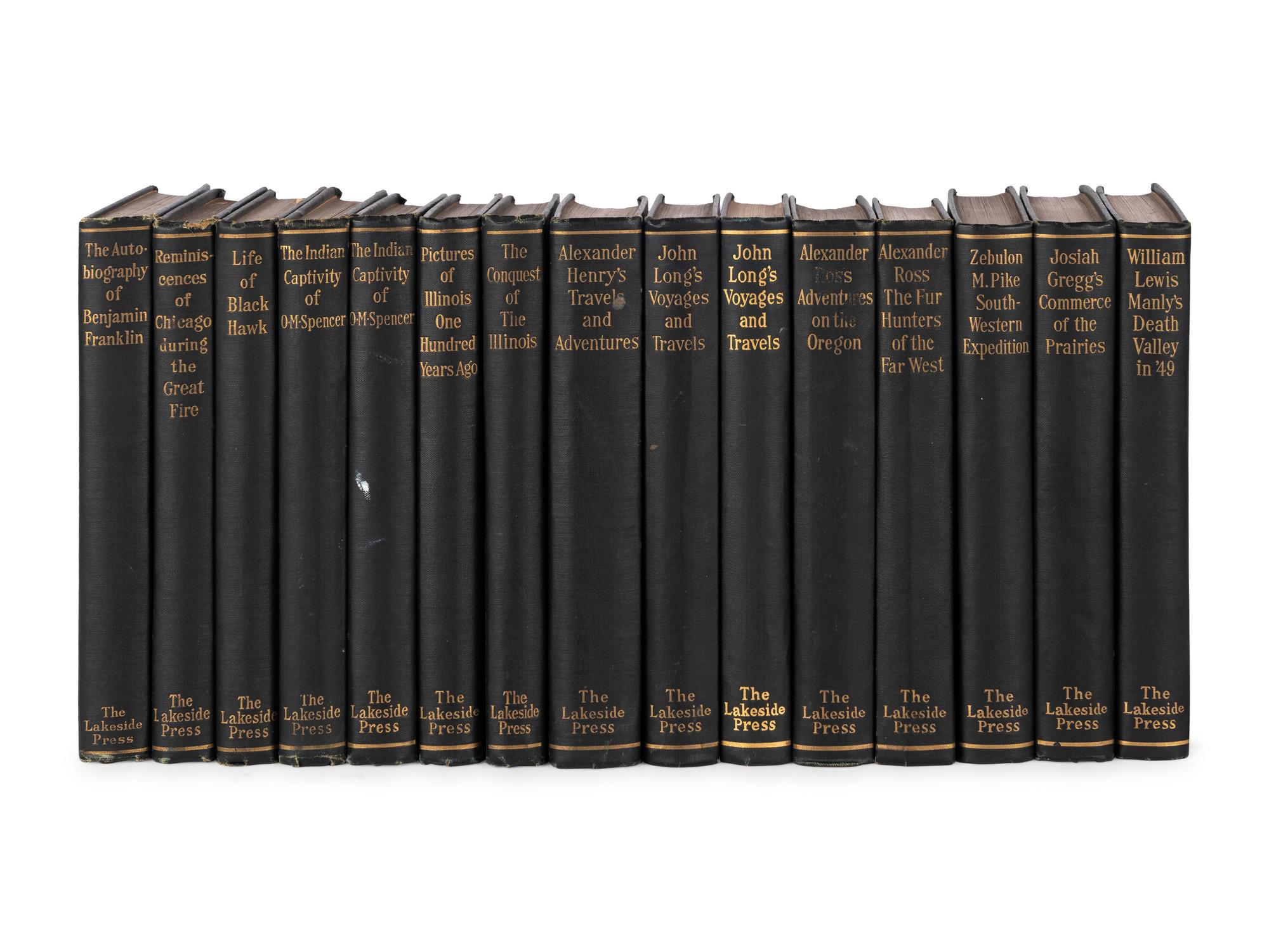[LAKESIDE CLASSICS]. A non-consecutive run of 68 volumes published in R.R. Donnelley's Lakeside Classics series by The Lakeside Press in Chicago, comprising:
