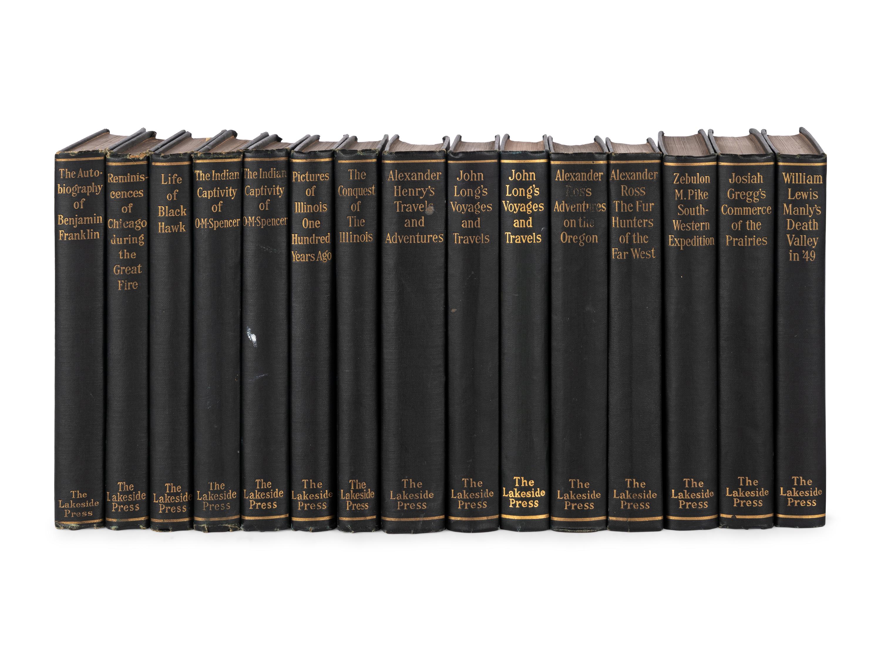 [LAKESIDE CLASSICS]. A non-consecutive run of 68 volumes published in R.R. Donnelley's Lakeside Classics series by The Lakeside Press in Chicago, comprising:
