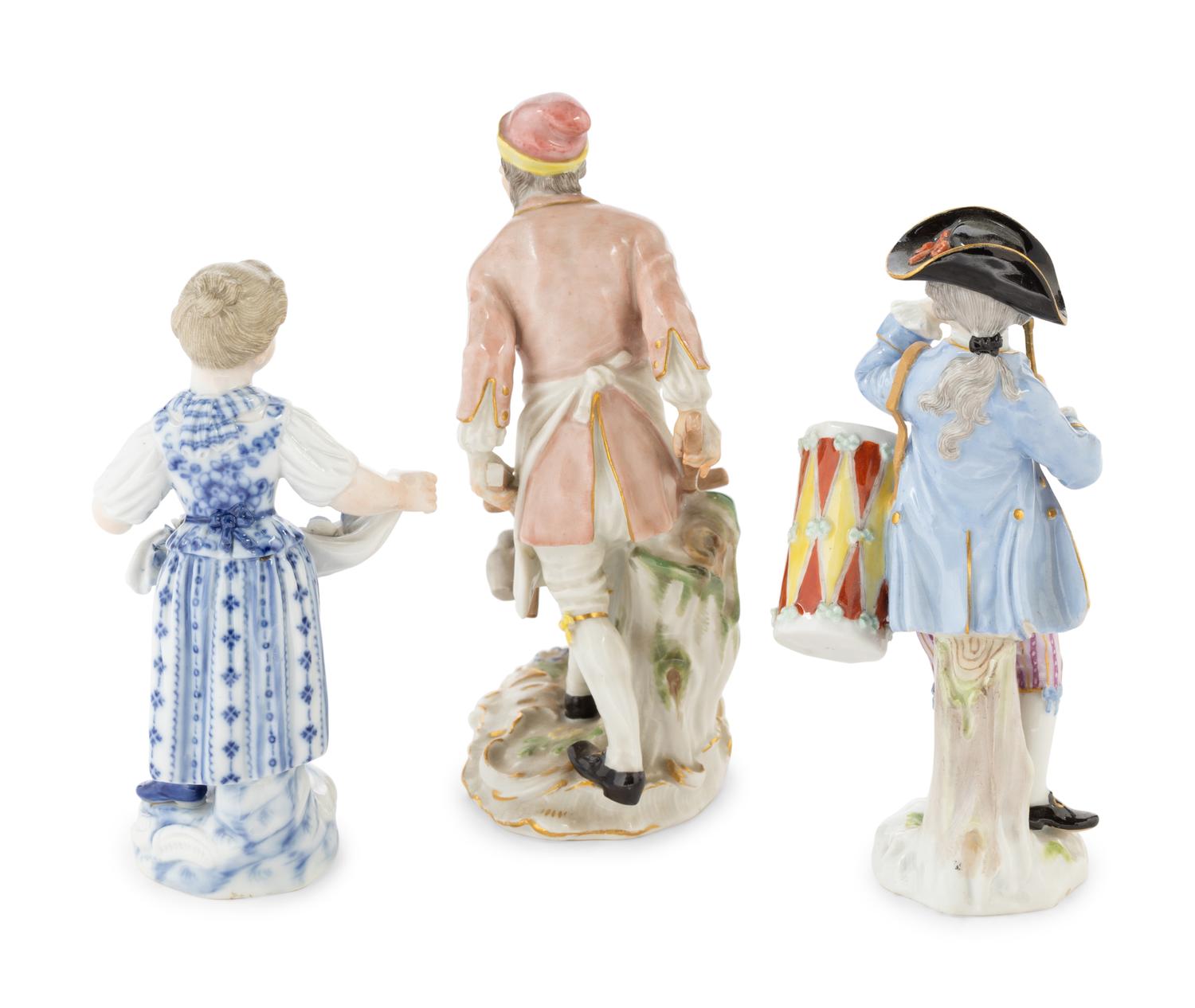 Three Meissen Porcelain Figures