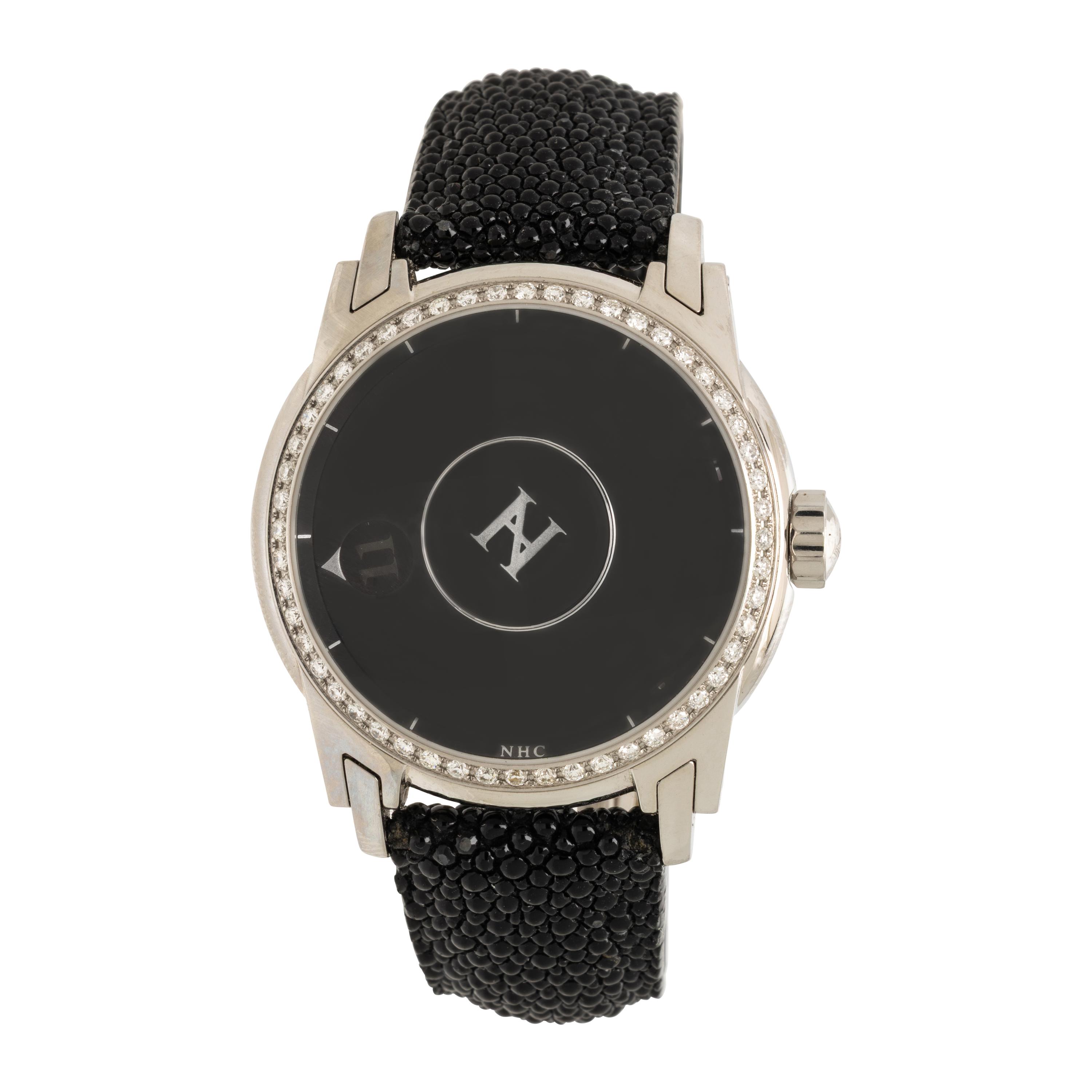 Nouvelle Horlogerie Calabrese, Stainless Steel 'Ottica' Watch with Jump Hour Complication