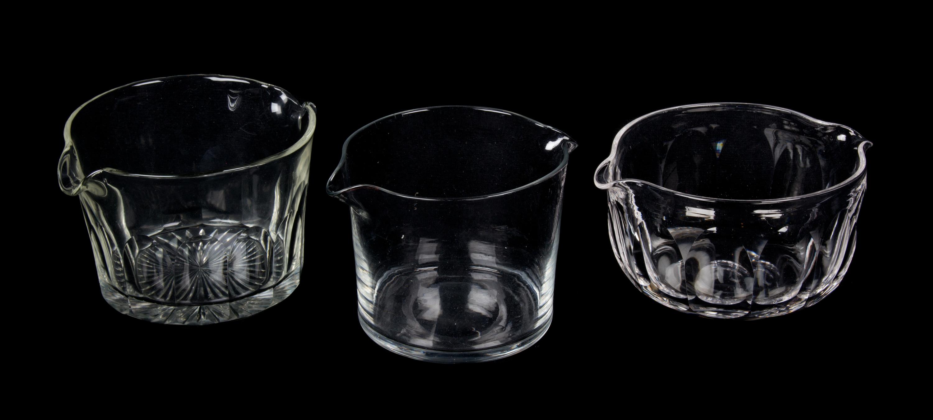 A Collection of Ten Glass Wine Rinsers