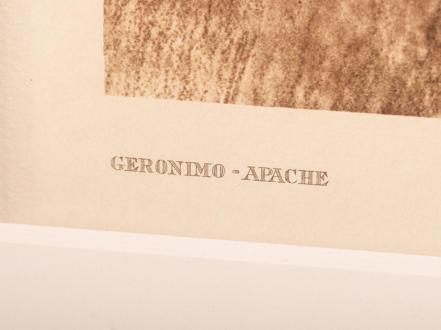 CURTIS, Edward (1868-1952). Geronimo - Apache ([plate 2], portfolio 1). Restrike photogravure.
