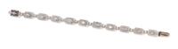 An Art Deco 14 Karat White Gold and Diamond Bracelet, Bippart, Griscom & Osborn, 6.80 dwts.