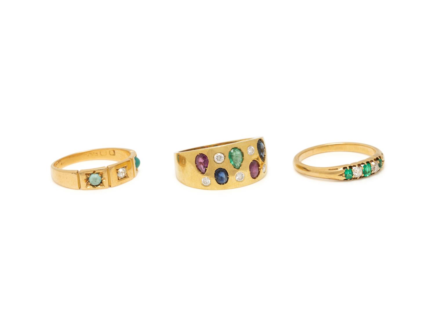 COLLECTION OF MULTIGEM RINGS