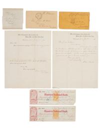 [CLARA BARTON - CIVIL WAR]. ALS and DS by Barton as part of her "Office of Correspondence with the friends of the Missing Men of the United States Army."