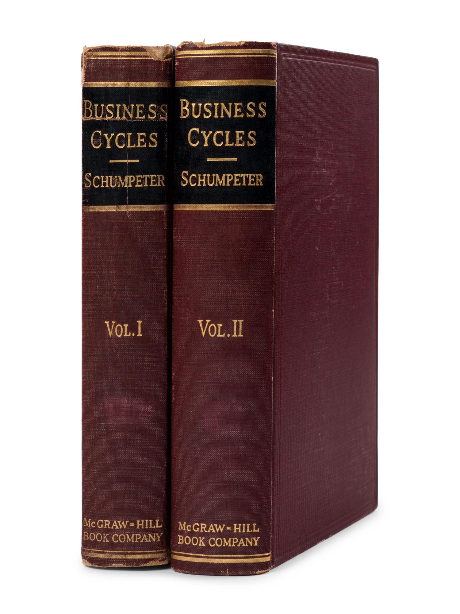 SCHUMPETER, Joseph Alois (1883-1959). Business Cycles a Theoretical, Historical, and Statistical Analysis of the Capitalist Process . New York and London: McGraw Hill Book Company, Inc., 1939.