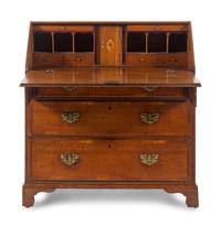 A George III Oak Slant-Front Bureau