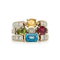 BULGARI, DIAMOND AND MULTI-GEM 'ALLEGRA' RING