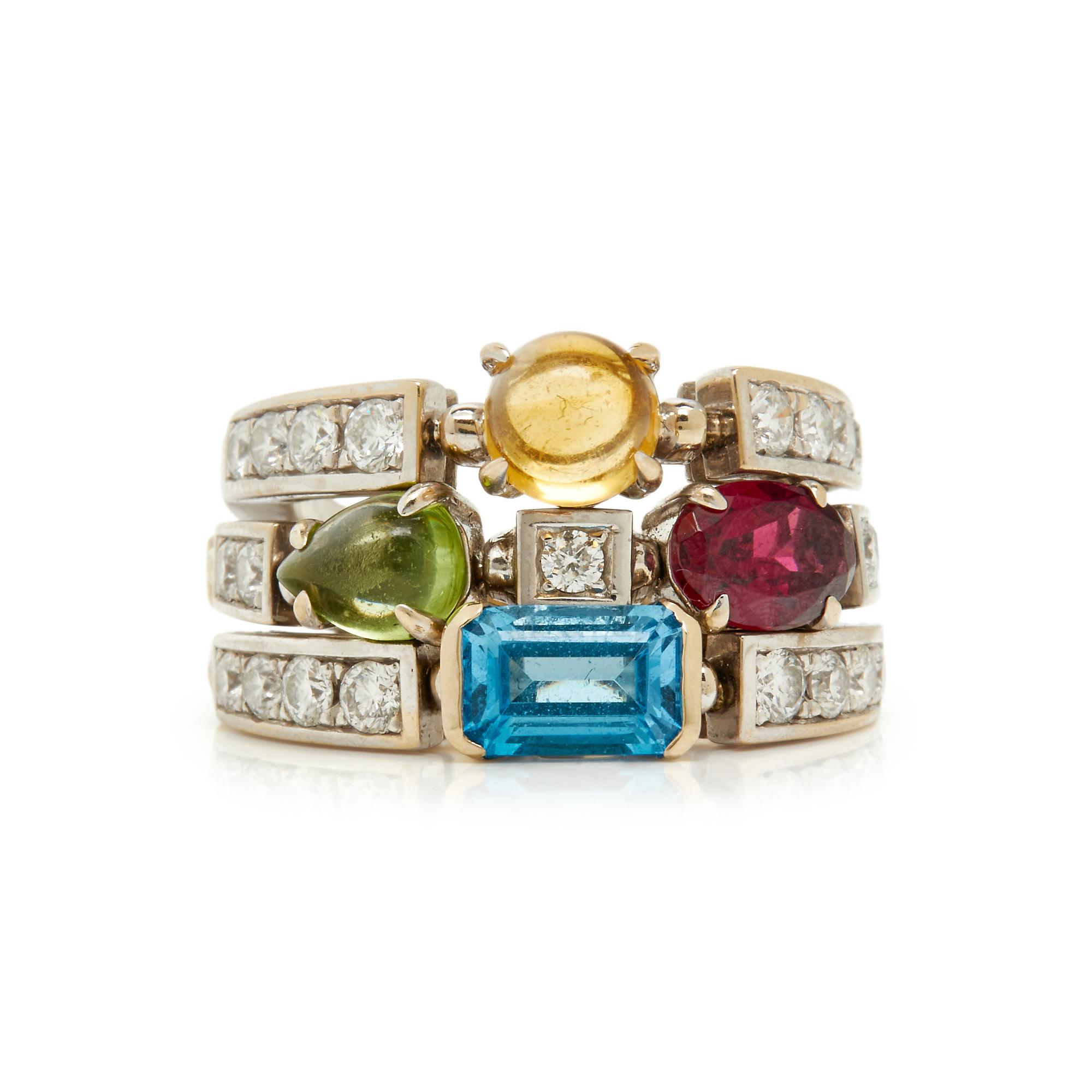 BULGARI, DIAMOND AND MULTI-GEM 'ALLEGRA' RING
