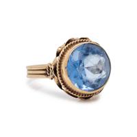 YELLOW GOLD AND BLUE TOPAZ RING