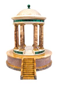 An Italian Gilt Bronze and Marble Model of a Tholos Tomb Height 23 inches. — 20TH CENTURY