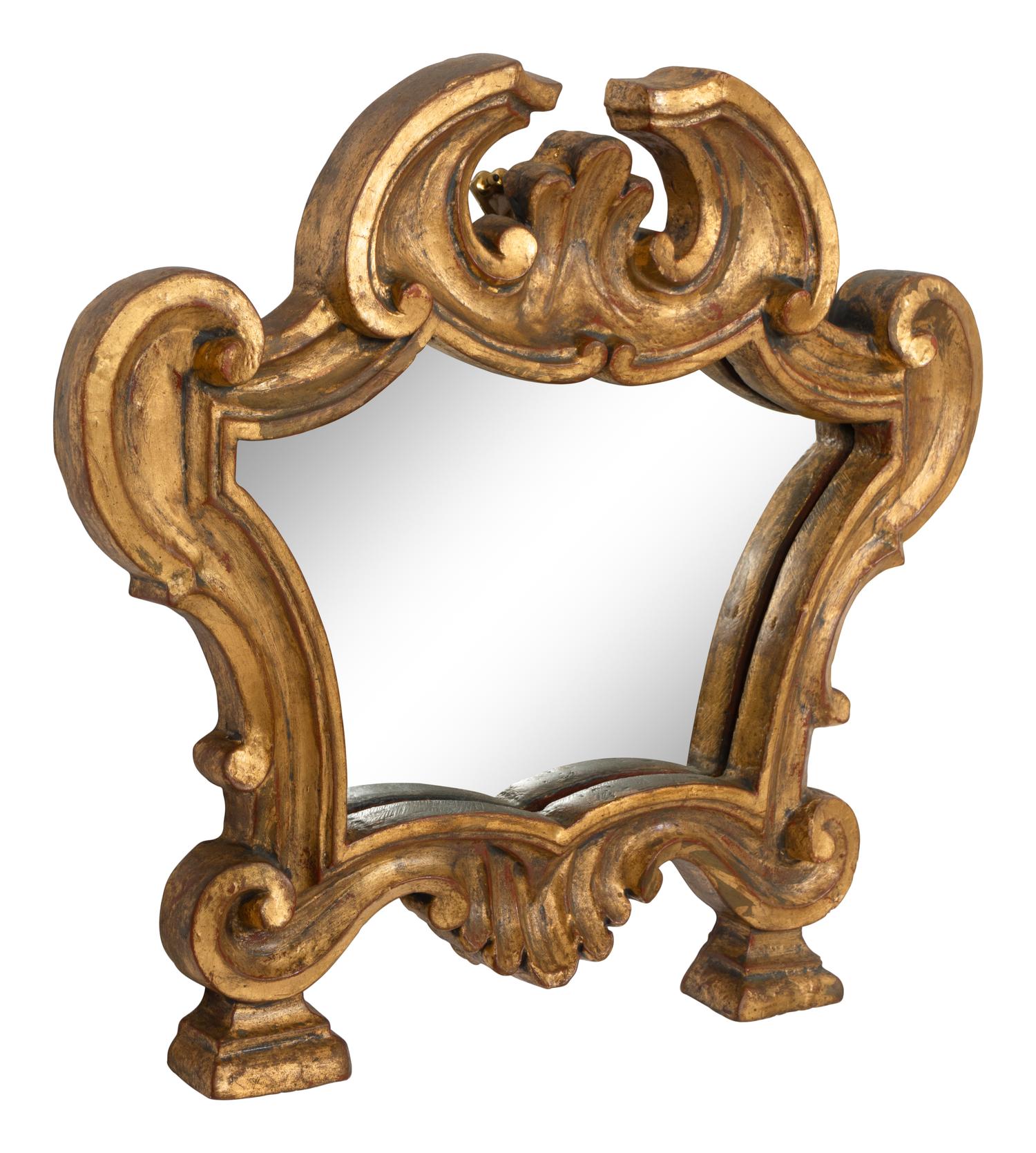A Pair of Italian Baroque Style Giltwood Mirrors