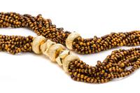 An 18 Karat Yellow Gold and Tiger's Eye Quartz Multi Strand Longchain Necklace, Van Cleef and Arpels,
