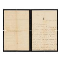 LINCOLN, Mary Todd (1818-1882). Autograph letter signed ("Mrs. L.") to Alexander Williamson. Chicago, 30 November 1866.
