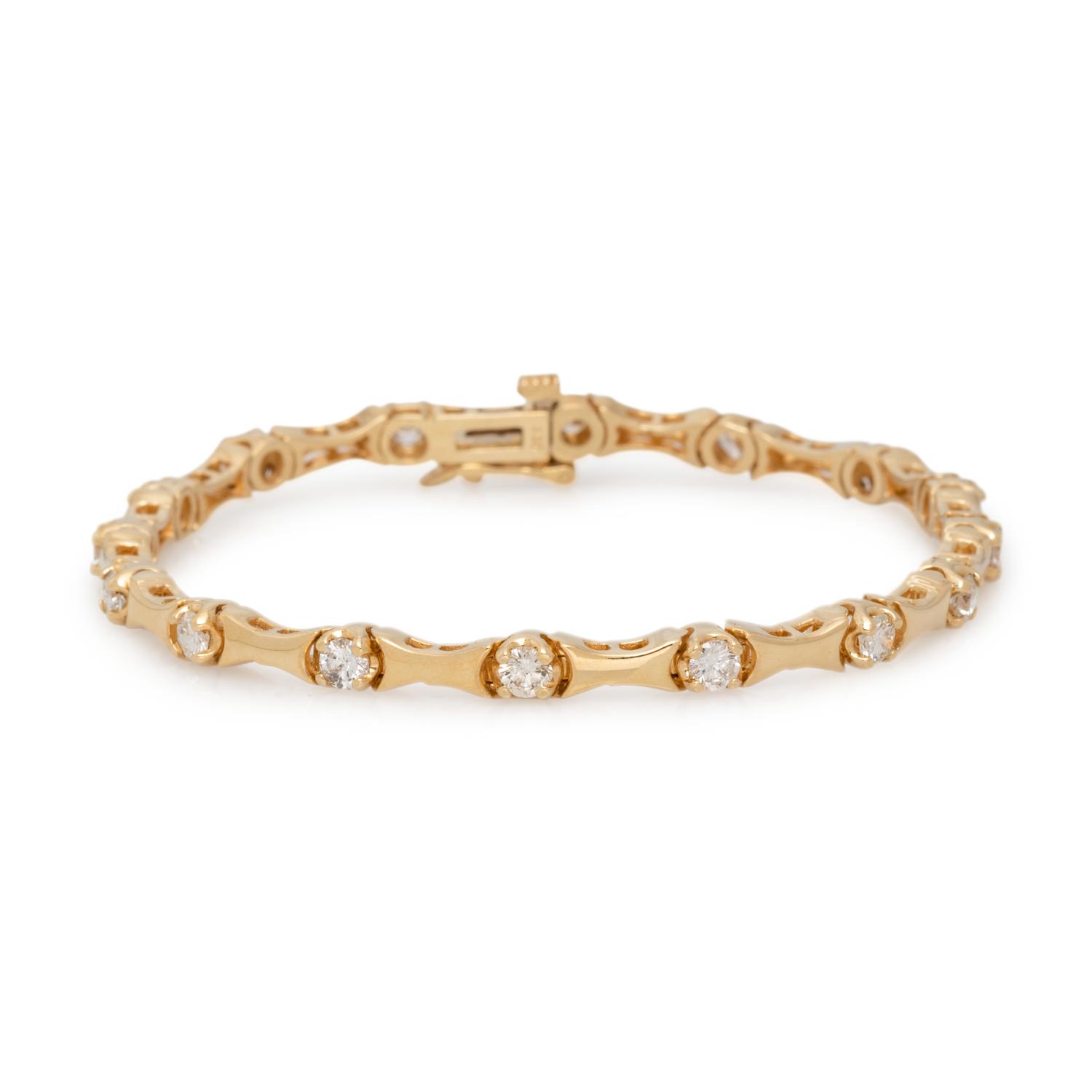 YELLOW GOLD AND DIAMOND BRACELET