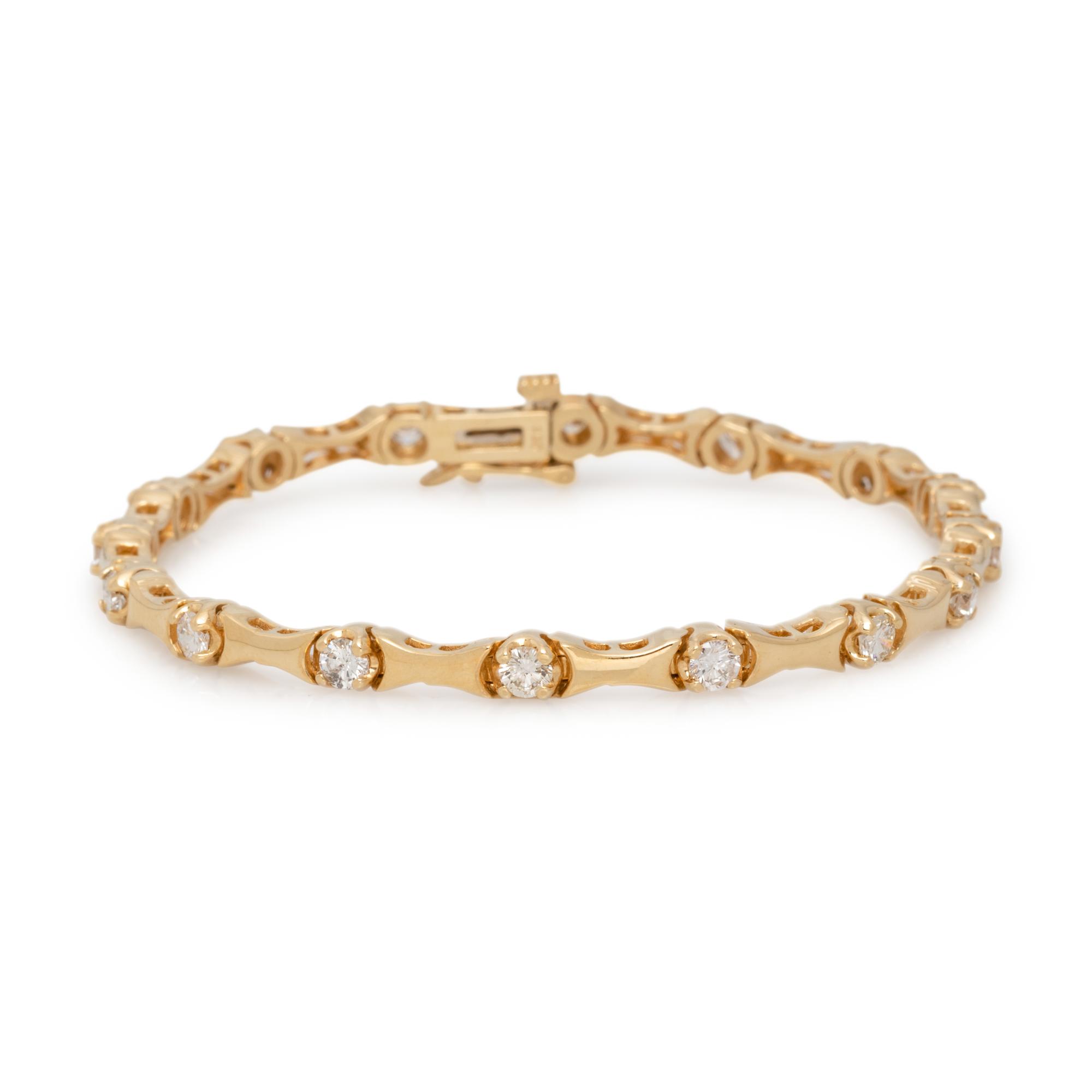 YELLOW GOLD AND DIAMOND BRACELET