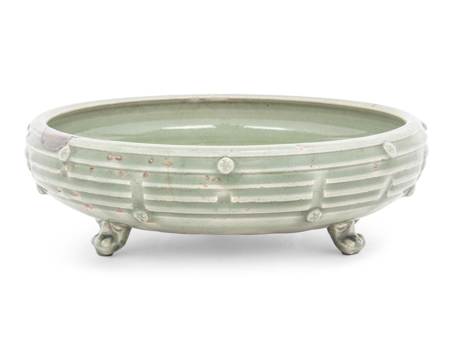 A Chinese Longquan Celadon Glazed 'Eight Diagrams' Porcelain Incense Burner