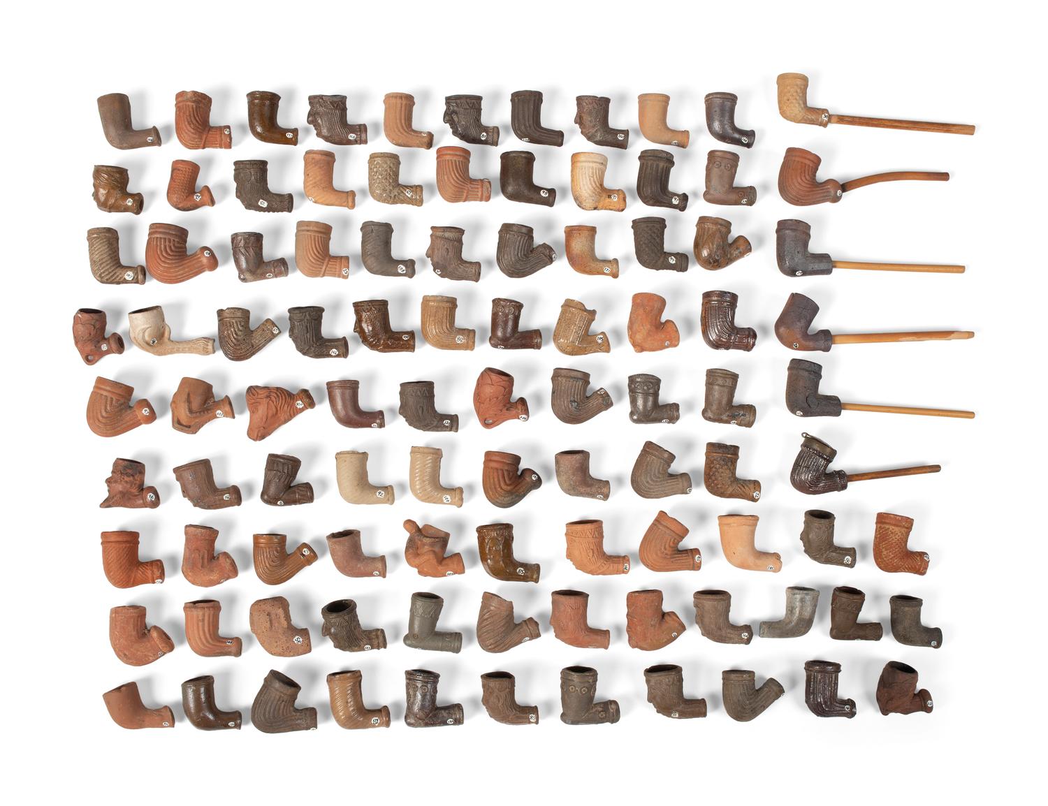 Collection of Clay Trade Pipes