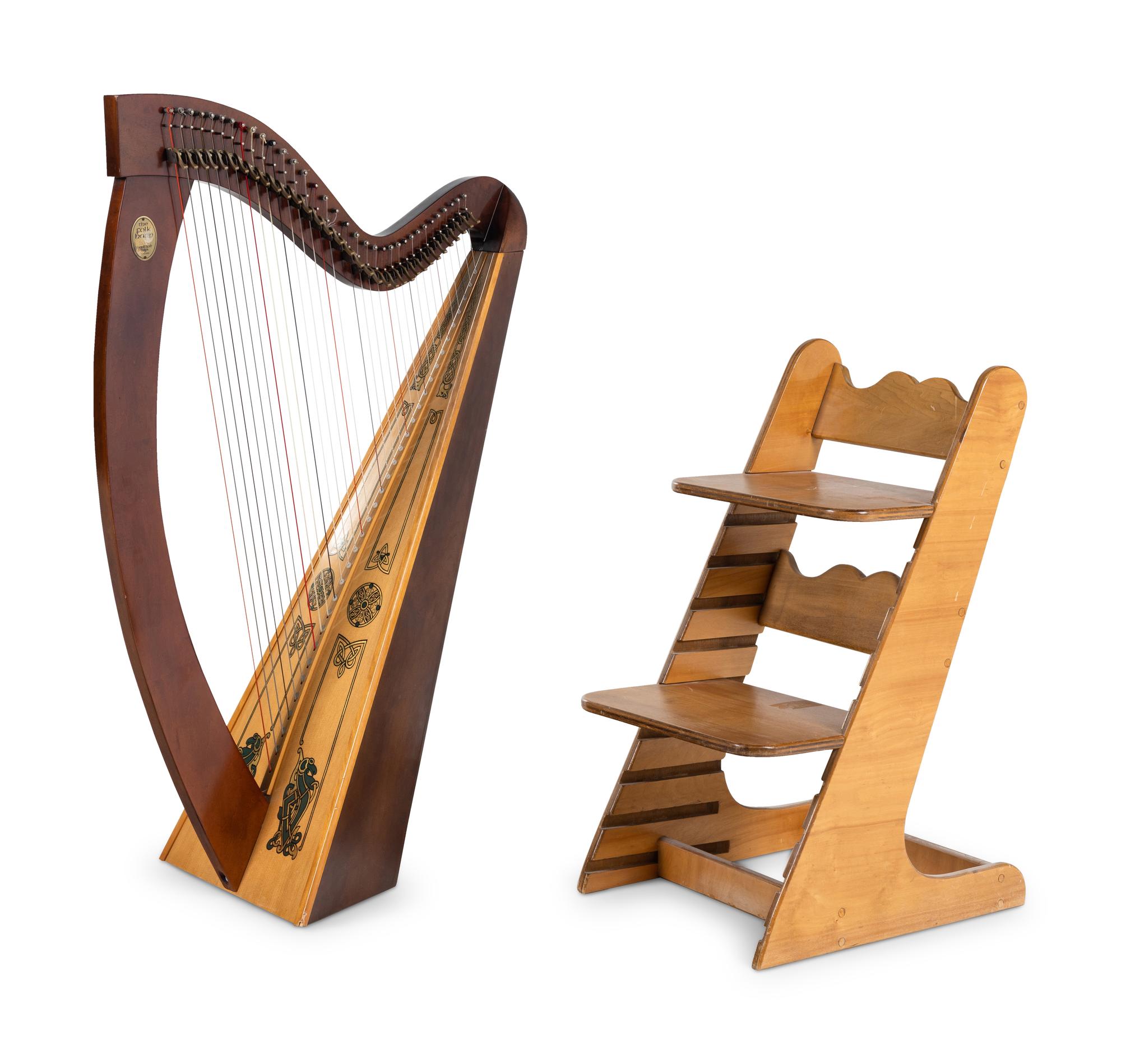 A Lyon and Healy Folk Harp