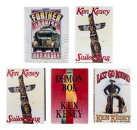 KESEY, Ken (1935-2001). A group of 5 FIRST EDITIONS of Kesey’s works, ALL SIGNED, comprising: