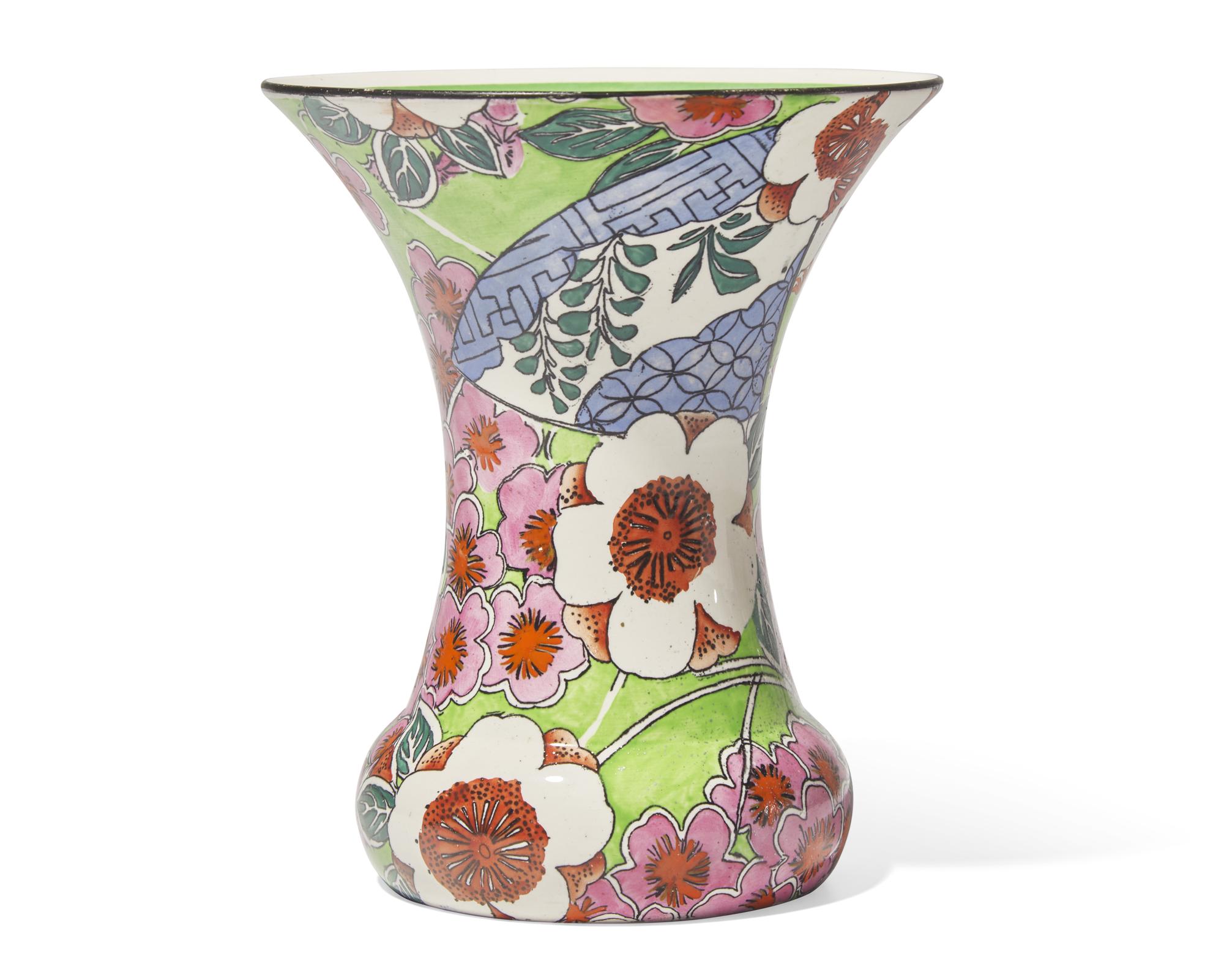 A Wedgwood Polychrome Enameled Ceramic Vase
