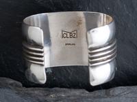 Sterling Silver and High-Grade Spiderweb Turquoise Cuff Bracelet