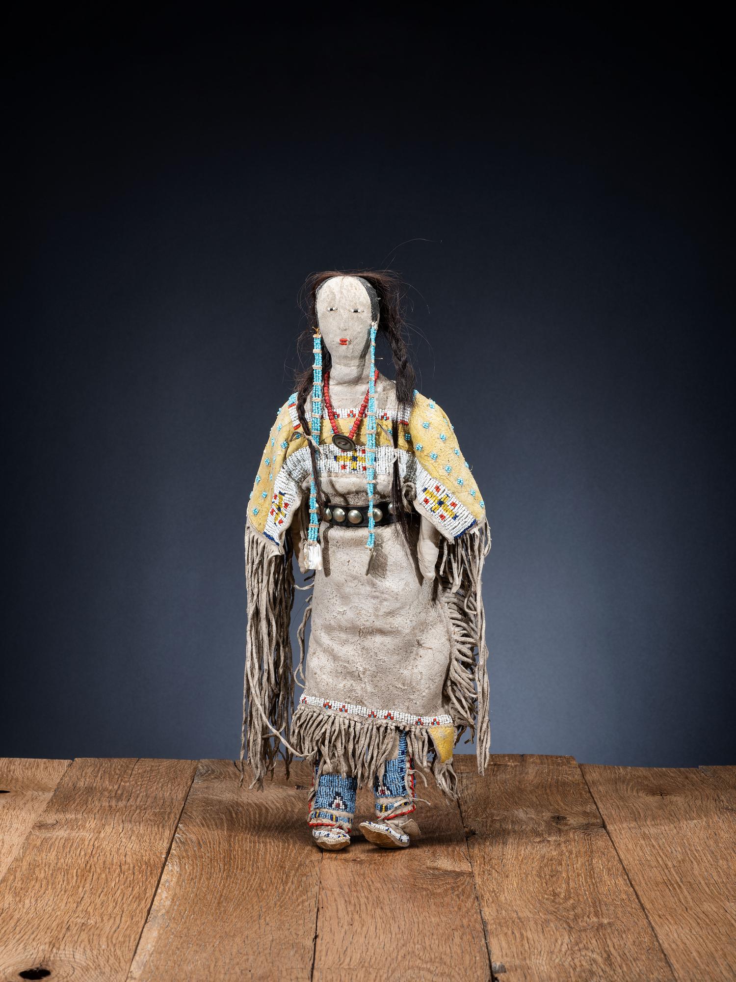 Sioux Beaded Hide Doll