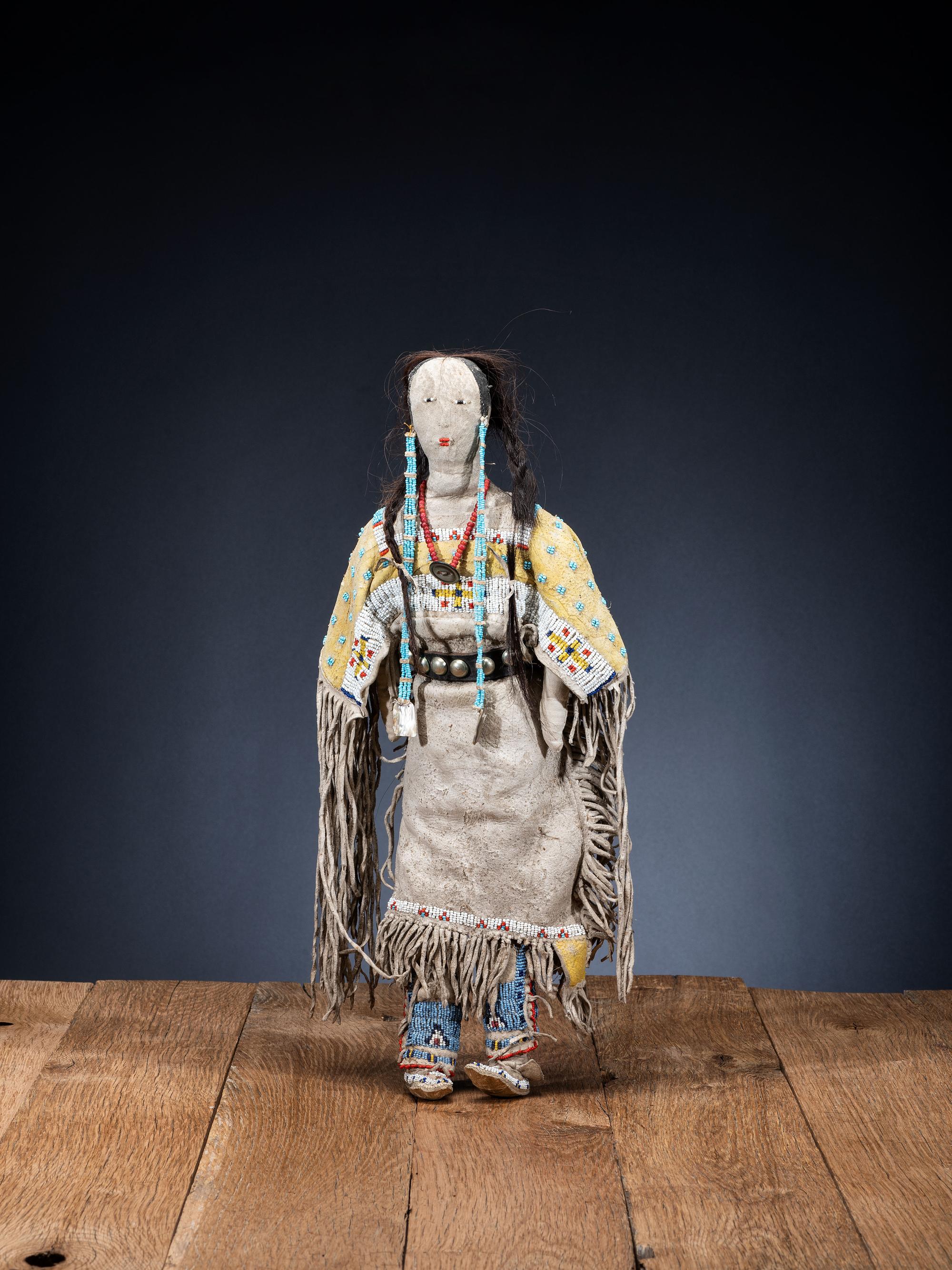 Sioux Beaded Hide Doll