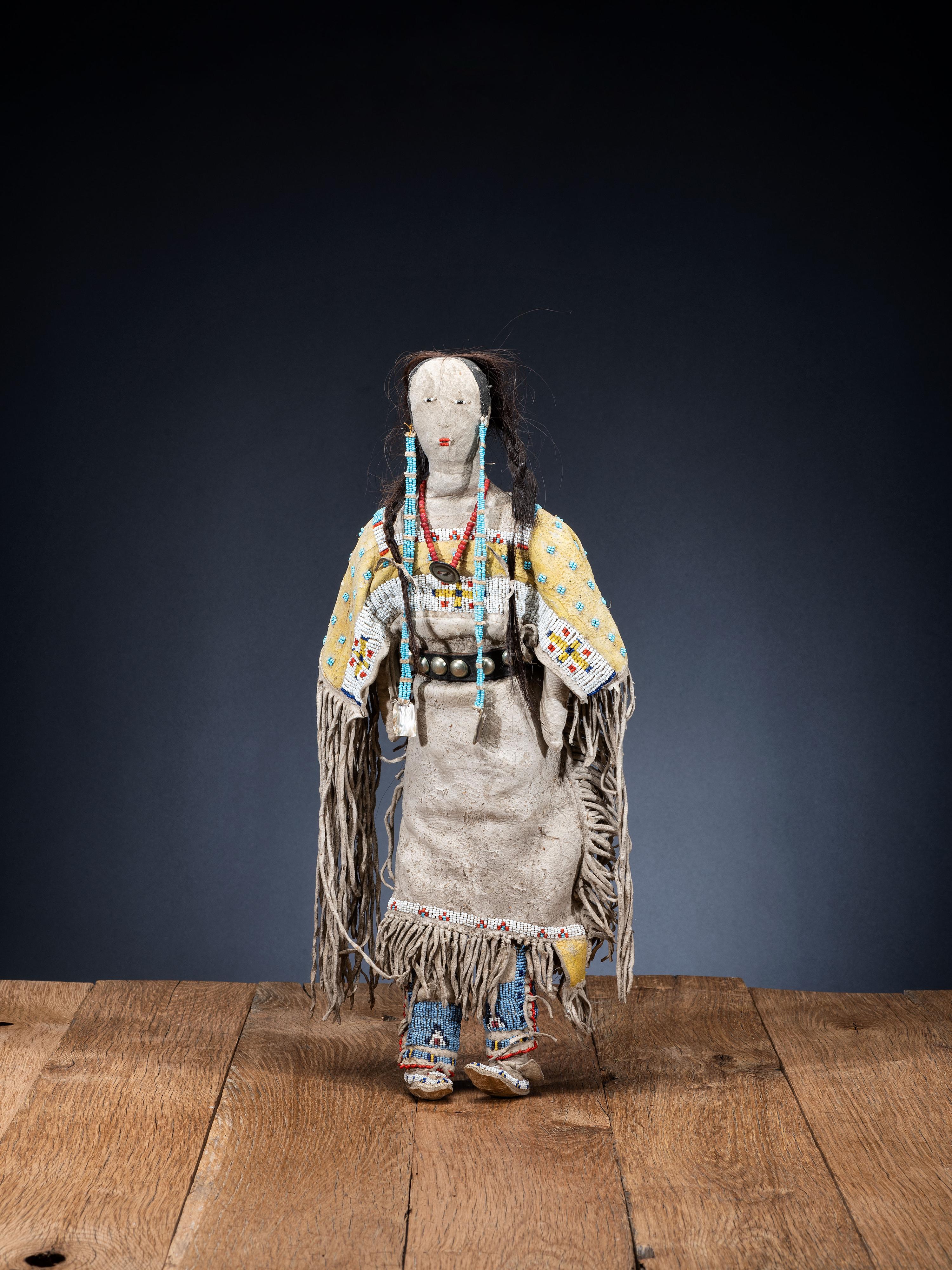 Sioux Beaded Hide Doll