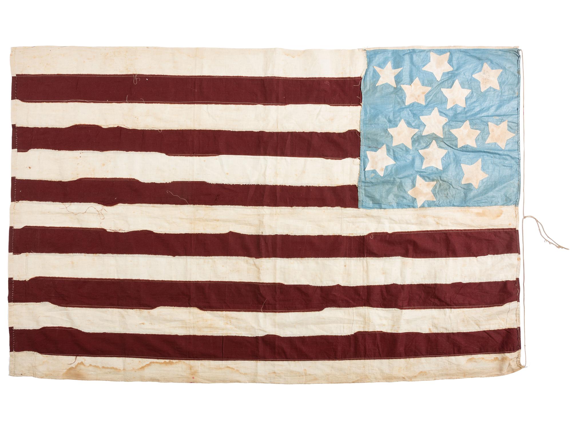 [FLAGS]. 13-star American flag constructed in 1883.