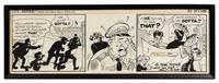 [COMIC STRIPS]. A group of 4 manuscripts consisting of original comic strip art.