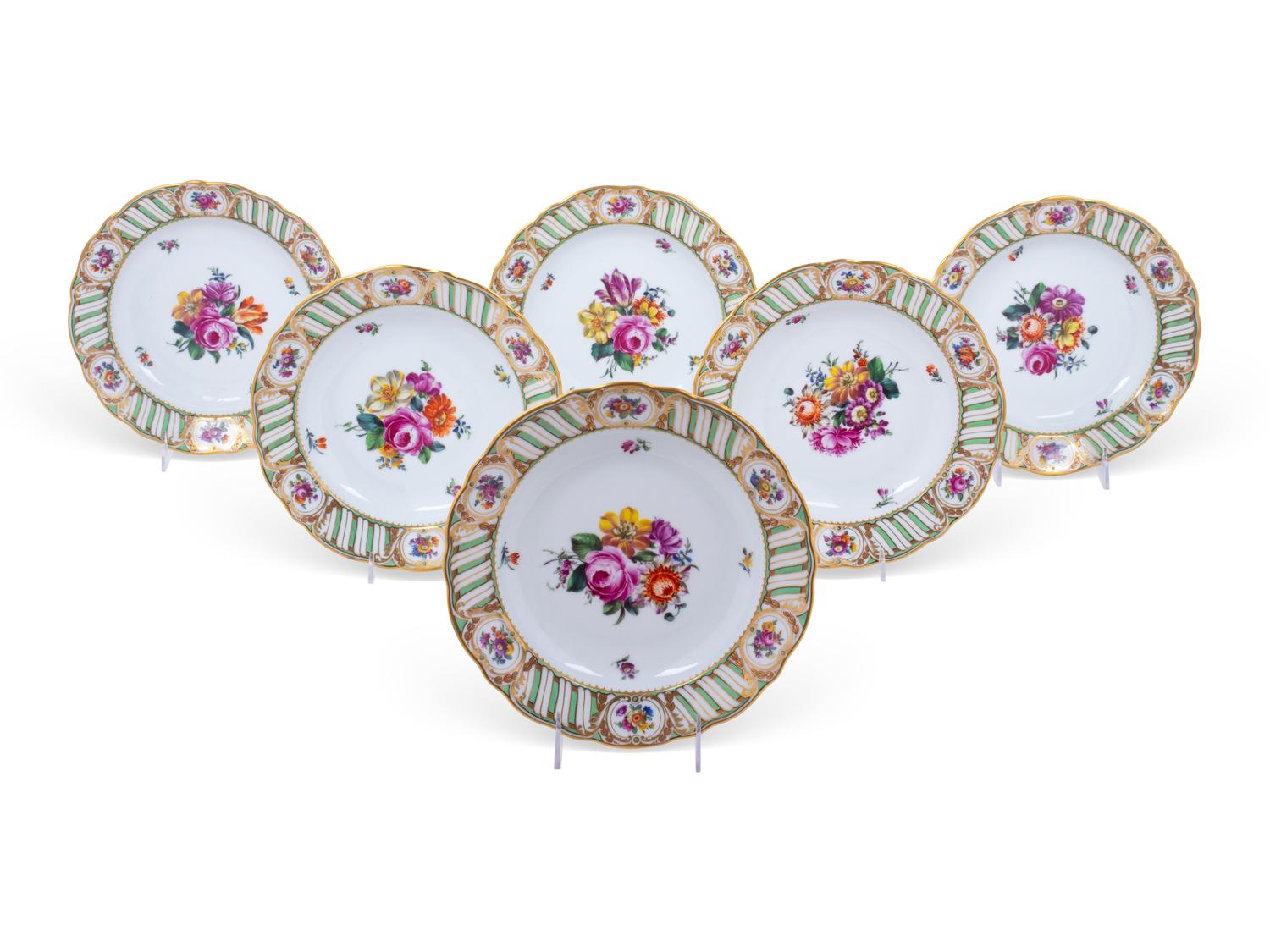 A Set of Six Vienna Porcelain Plates