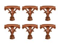 A Set of Six Terracotta Wall Brackets
