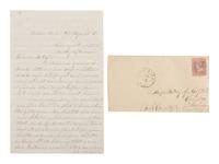 [CIVIL WAR]. Soldier's letter describing the nightly "meetings" of formerly enslaved persons, 1863.