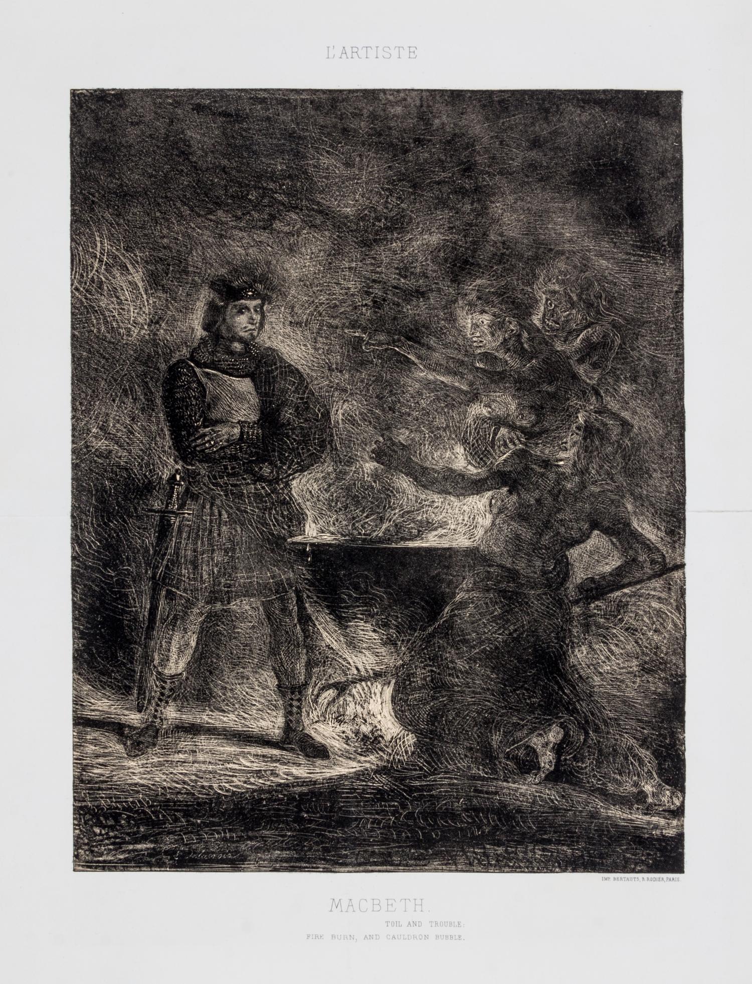Eugene Delacroix, (French, 1798–1863), Macbeth Consulting the Witches, 1825