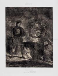 Eugene Delacroix, (French, 1798–1863), Macbeth Consulting the Witches, 1825
