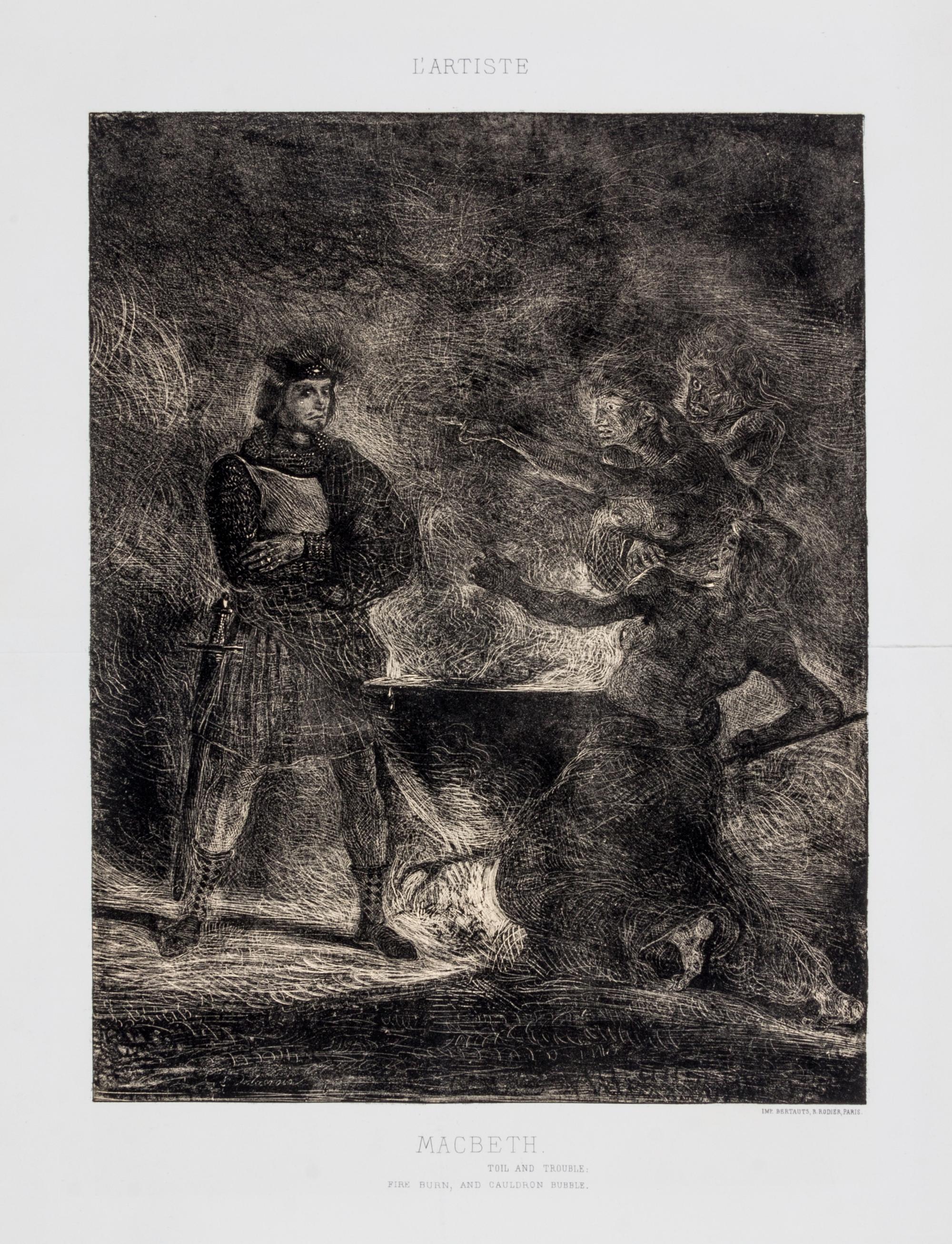 Eugene Delacroix, (French, 1798–1863), Macbeth Consulting the Witches, 1825