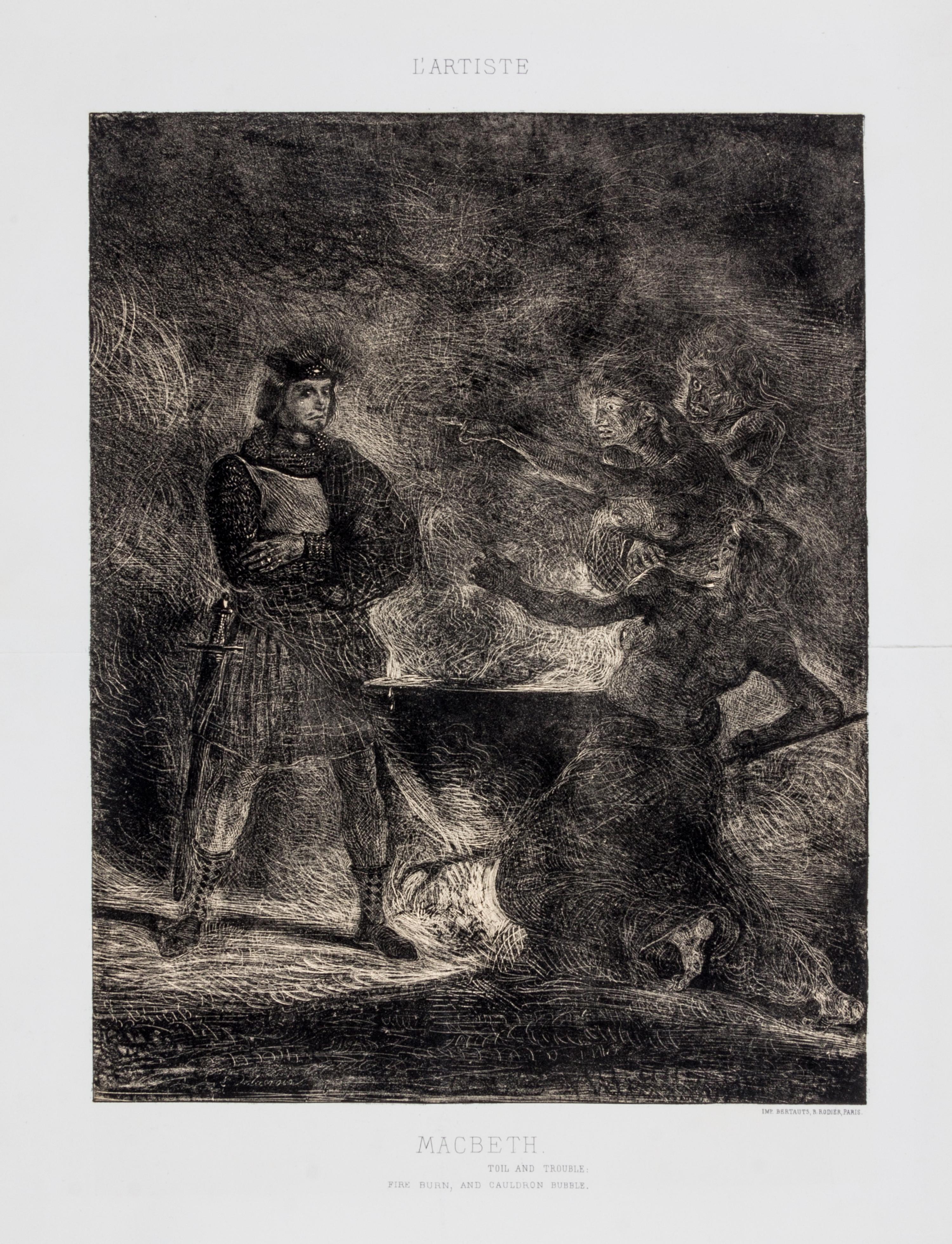 Eugene Delacroix, (French, 1798–1863), Macbeth Consulting the Witches, 1825