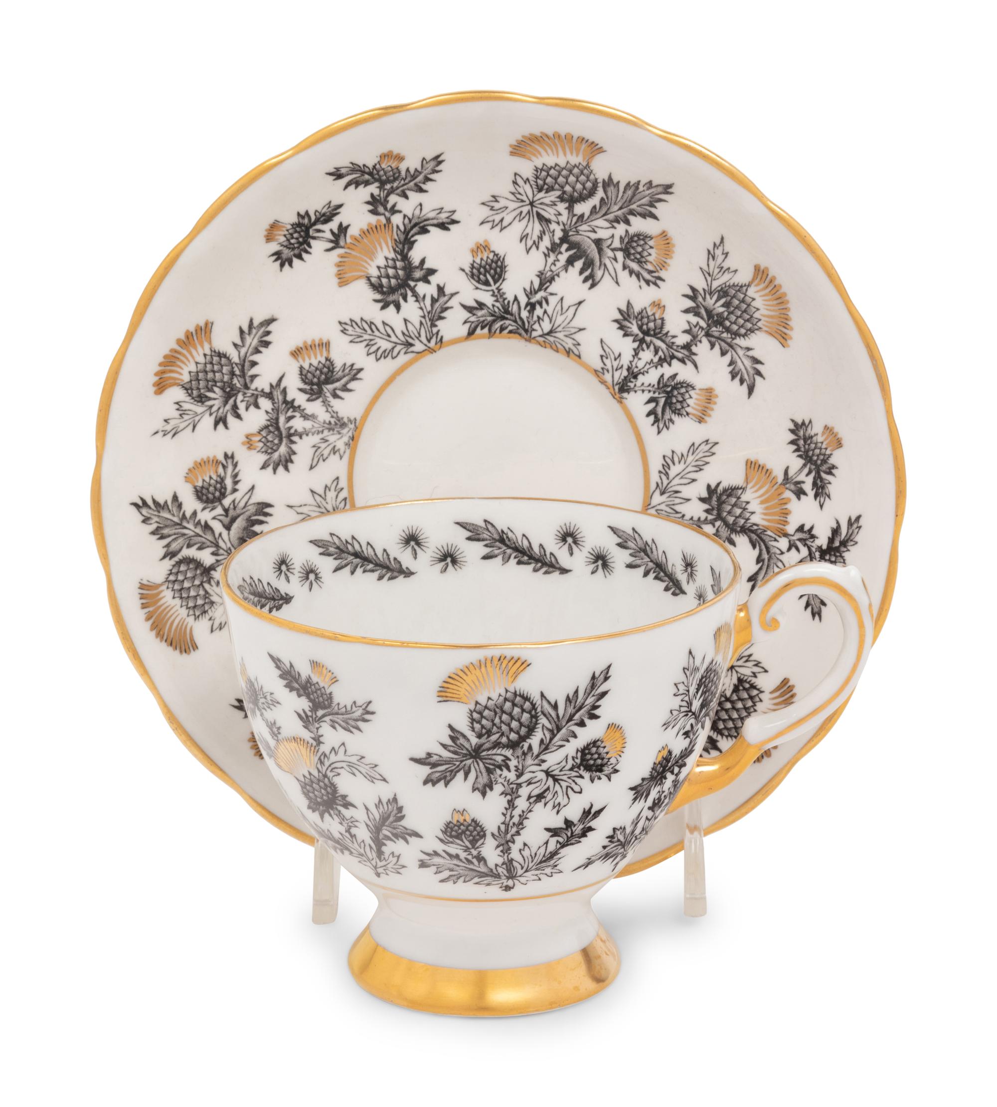 A Collection of Porcelain Cups and Saucers