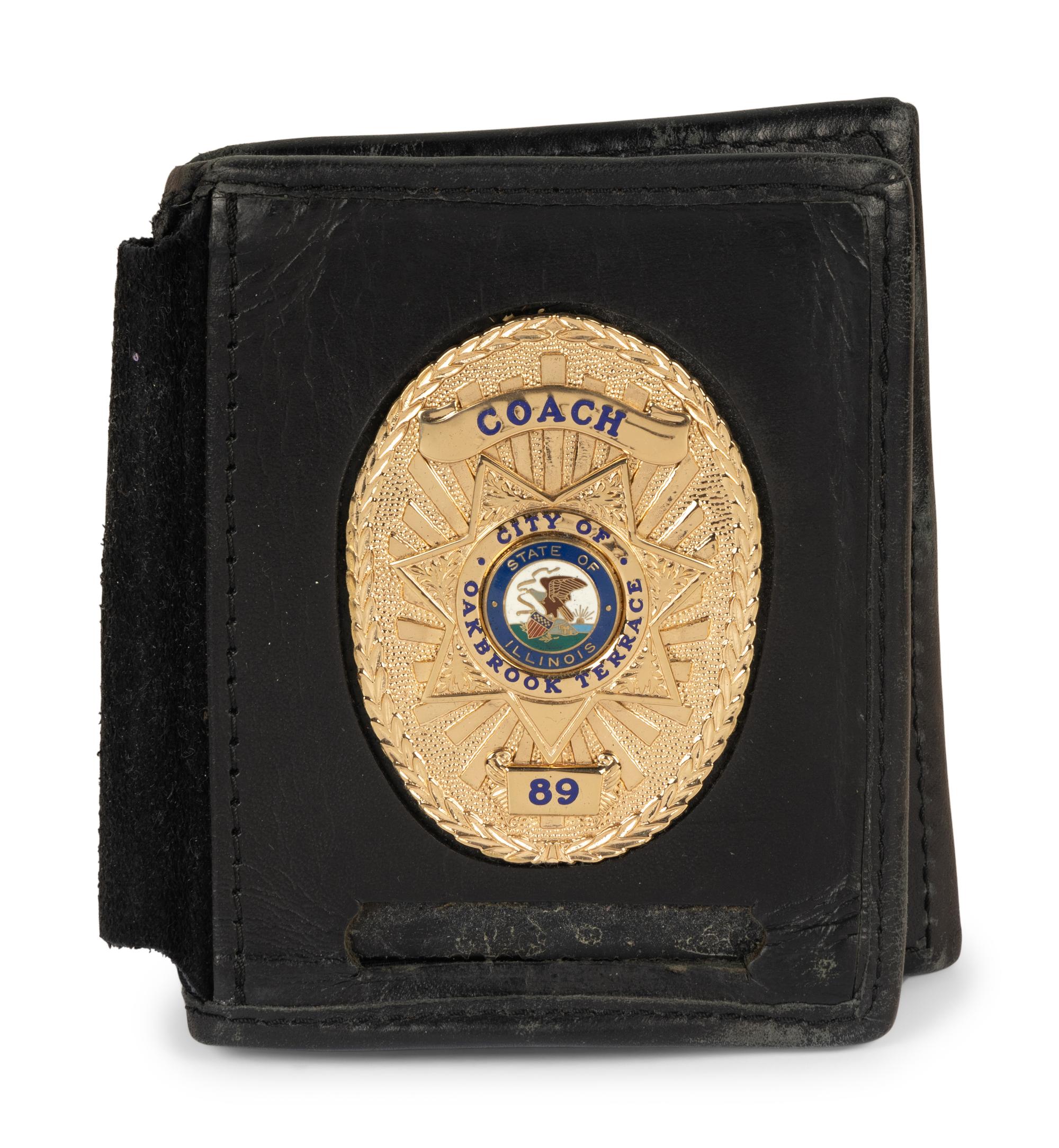 A City of Oakbrook Terrace Badge Presented to Mike Ditka