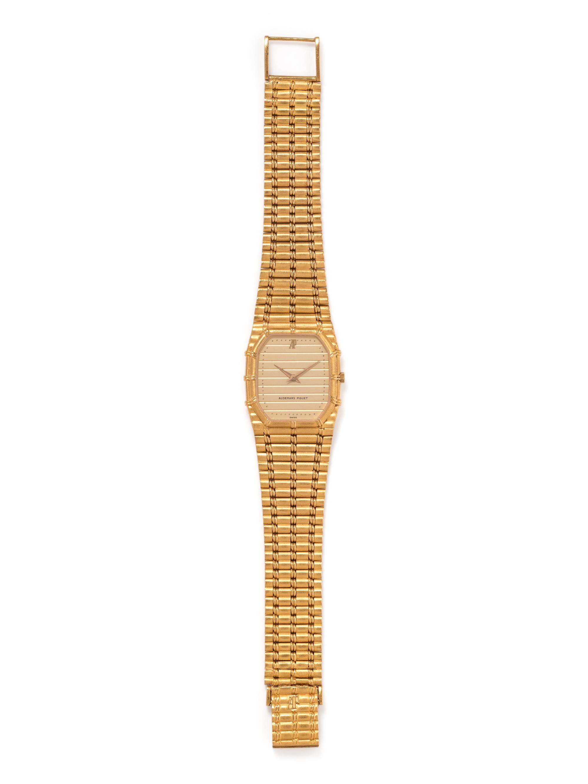 AUDEMARS PIGUET, 18K YELLOW GOLD 'BAMBOO' WRISTWATCH