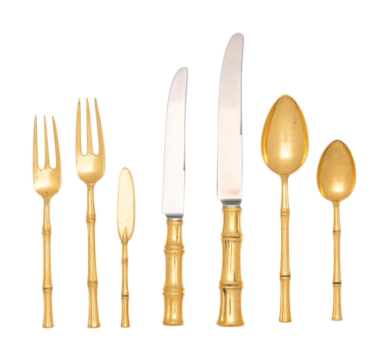A Tiffany and Co. Silver-Gilt Flatware Service
