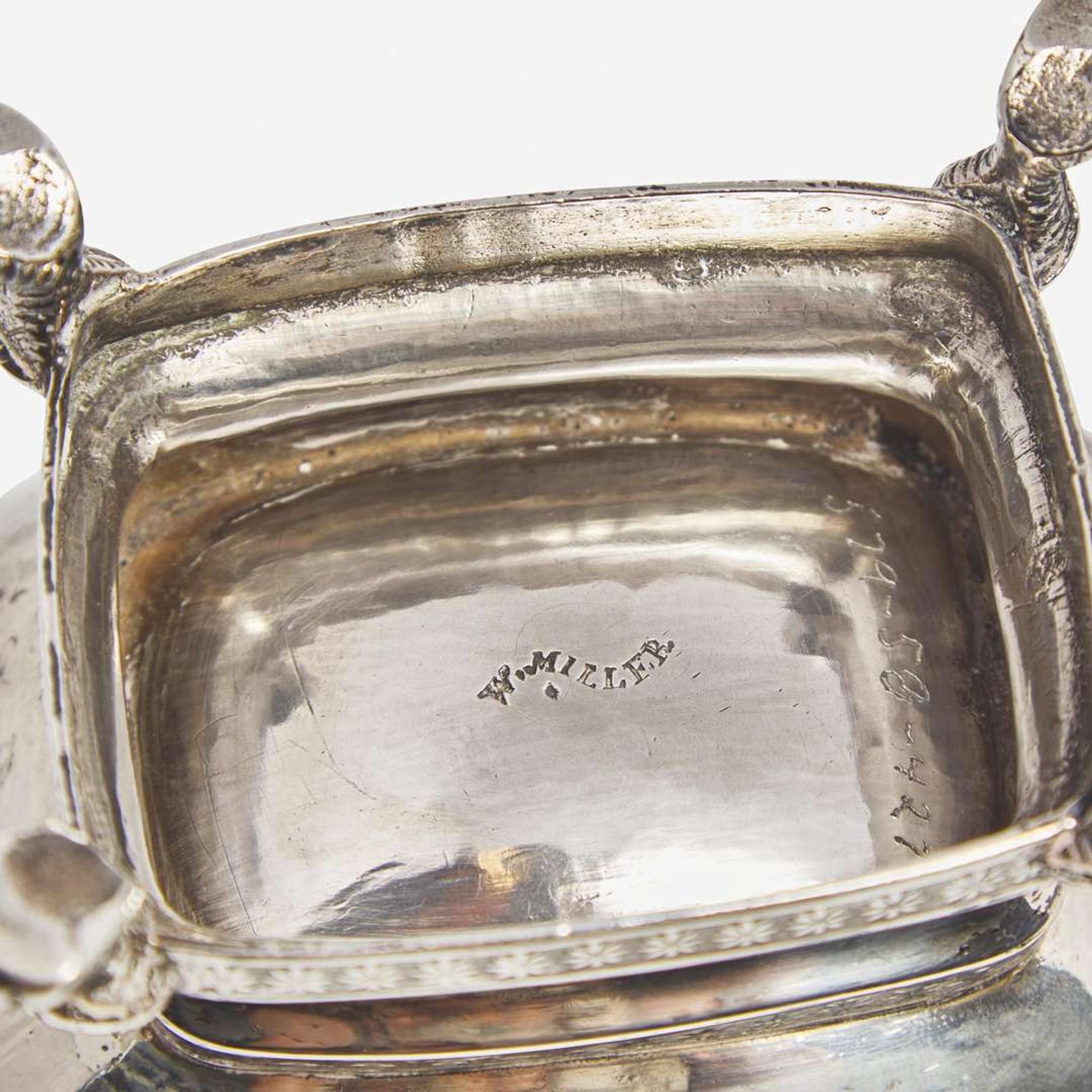 A Federal five-piece coin silver tea and coffee service William Miller, Philadelphia, PA, circa 1820