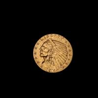 A United States 1914-D Indian Head $2.50 Gold Coin